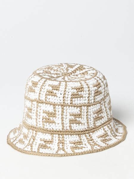 fendi raffia hat|Beige raffia hat .